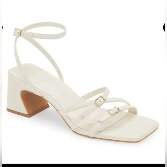 OPEN EDIT Iliana ankle strap sandal white/size 8 - Picture 4 of 5